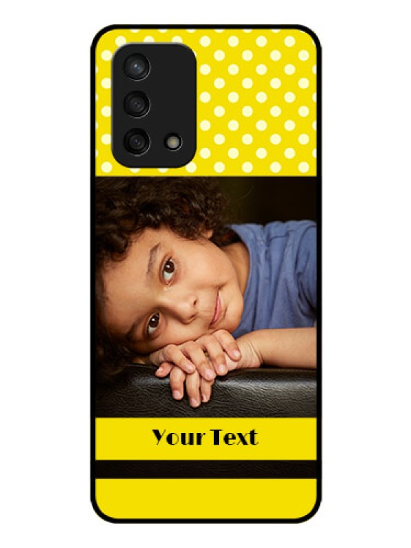 Custom Oppo F19s Custom Glass Phone Case - Bright Yellow Case Design