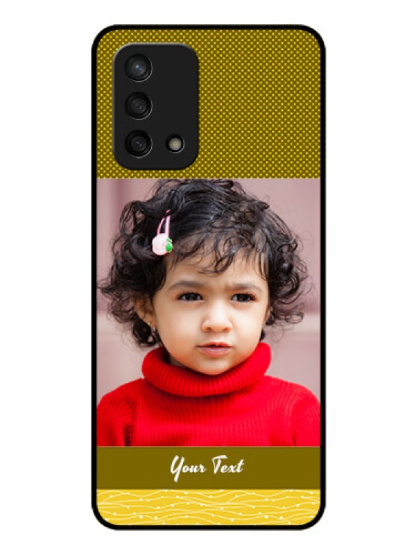 Custom Oppo F19s Custom Glass Phone Case - Simple Green Color Design
