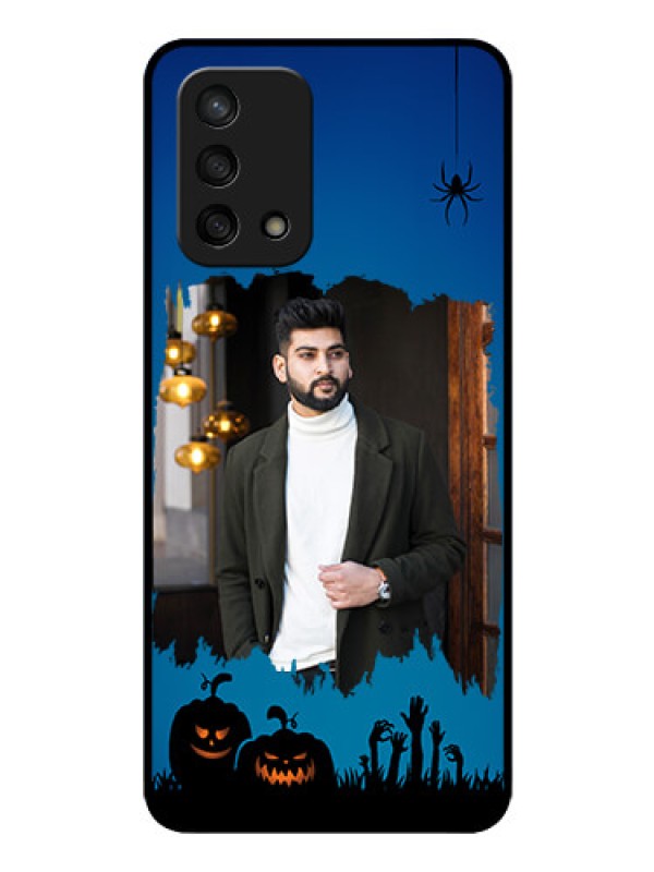 Custom Oppo F19s Photo Printing on Glass Case - with pro Halloween design 
