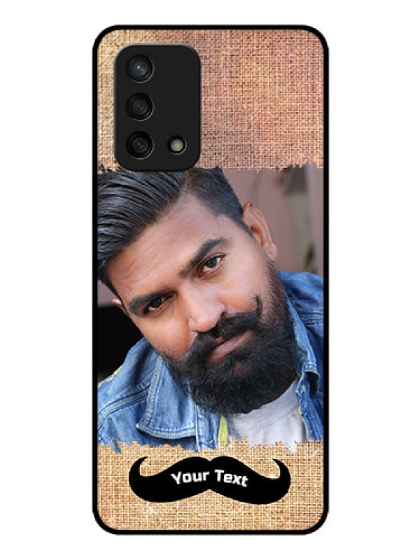 Custom Oppo F19s Personalized Glass Phone Case - with Texture Design