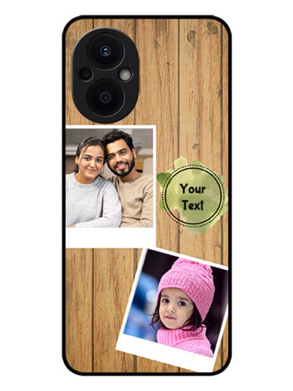 Custom Oppo F21s Pro 5G Custom Glass Phone Case - Wooden Texture Design