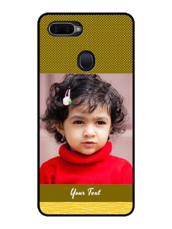 Custom Oppo F9 Pro Custom Glass Phone Case  - Simple Green Color Design