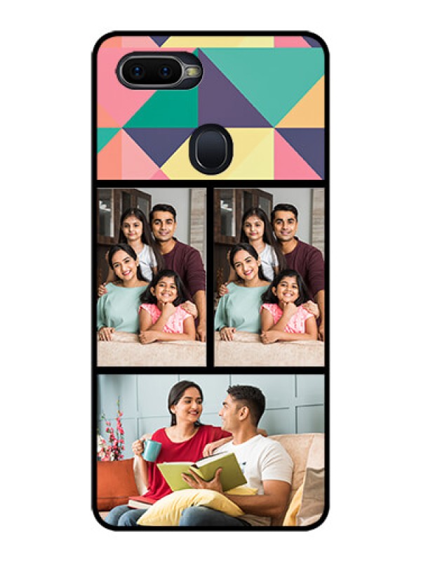 Custom Oppo F9 Pro Custom Glass Phone Case  - Bulk Pic Upload Design