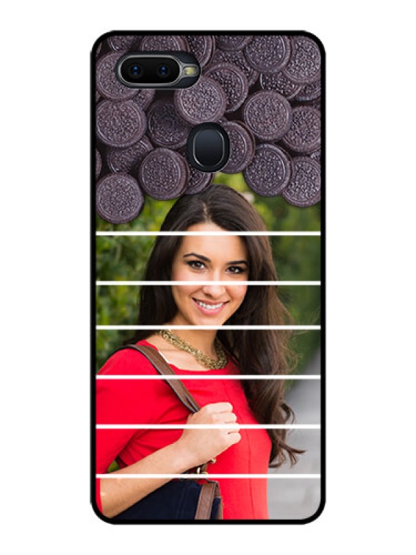 Custom Oppo F9 Pro Custom Glass Phone Case  - with Oreo Biscuit Design