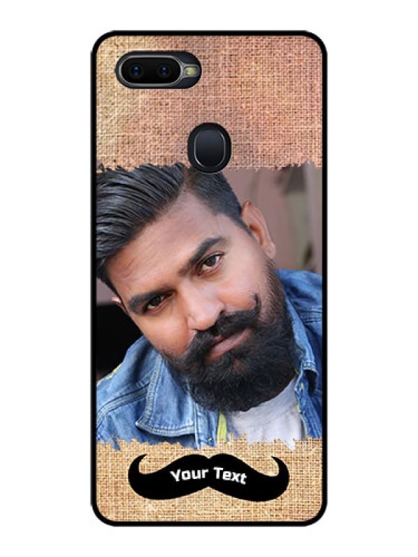 Custom Oppo F9 Pro Personalized Glass Phone Case  - with Texture Design