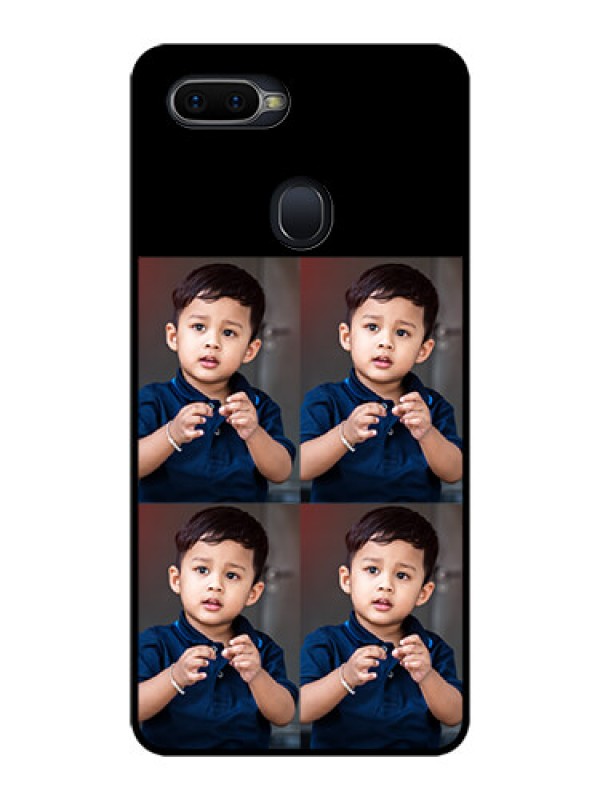 Custom Oppo F9 Pro 4 Image Holder on Glass Mobile Cover