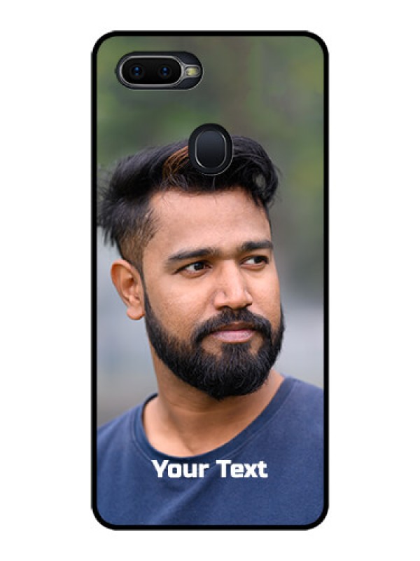 Custom Oppo F9 Pro Glass Mobile Cover: Photo with Text