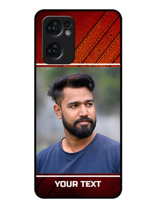 Custom Reno 7 5G Personalized Glass Phone Case - Leather Phone Case Design