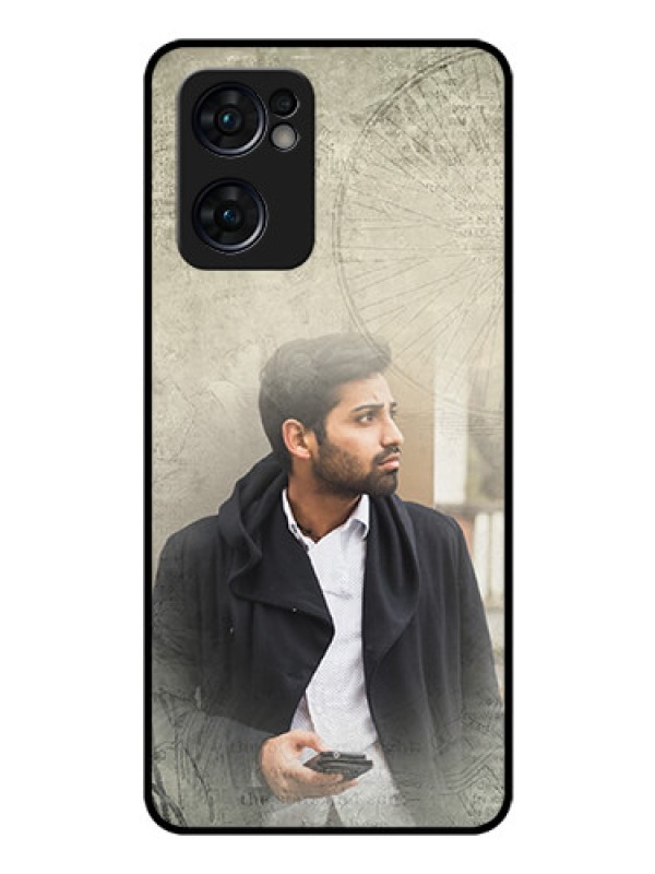 Custom Reno 7 5G Custom Glass Phone Case - with vintage design