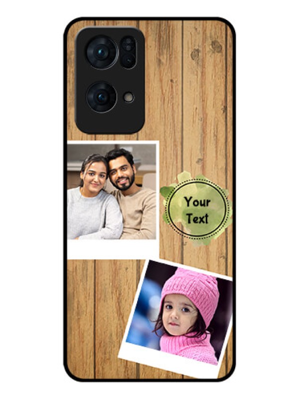 Custom Oppo Reno 7 Pro 5G Custom Glass Phone Case - Wooden Texture Design