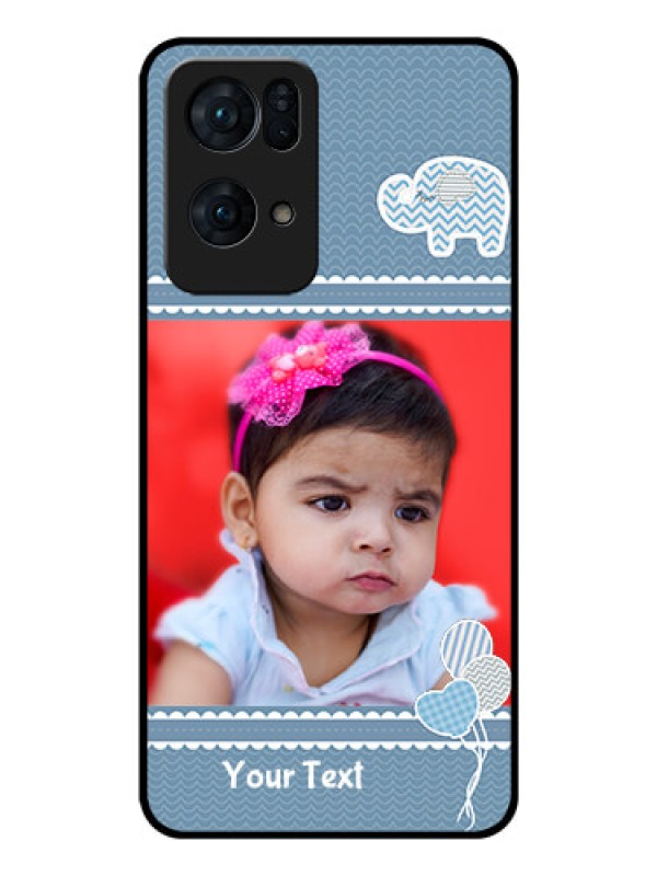 Custom Oppo Reno 7 Pro 5G Photo Printing on Glass Case - with Kids Pattern Design