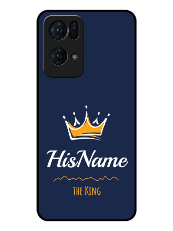 Custom Oppo Reno 7 Pro 5G Glass Phone Case King with Name