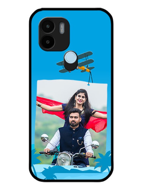 Custom Poco C51 Custom Glass Mobile Case - Traveller Design