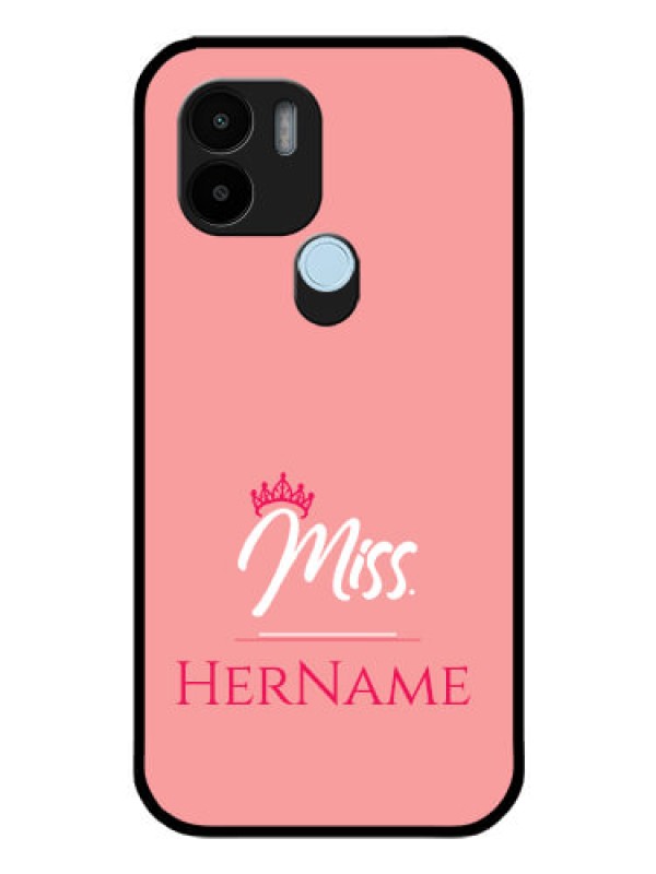 Custom Poco C51 Custom Glass Phone Case Mrs with Name