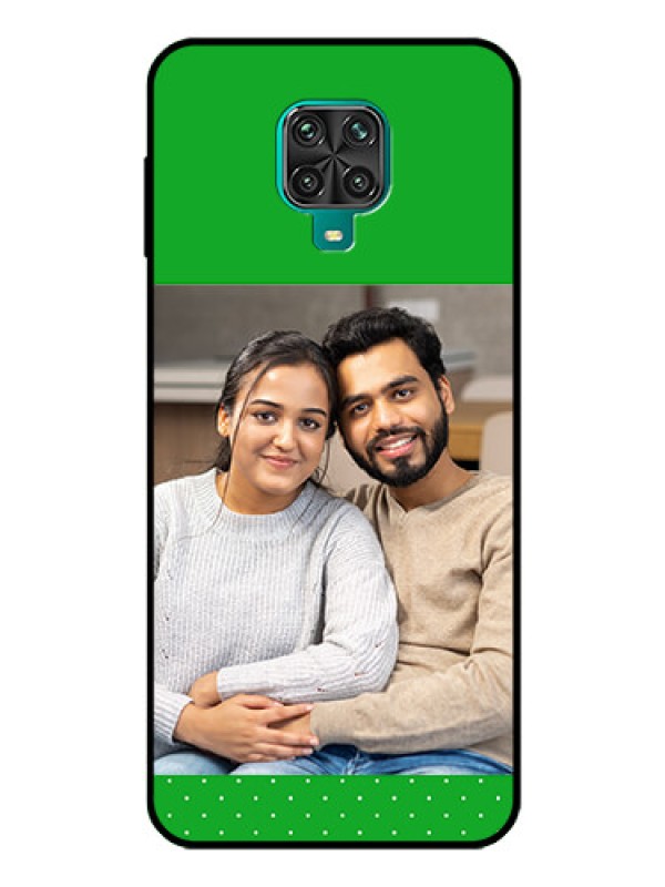 Custom Poco M2 Pro Personalized Glass Phone Case  - Green Pattern Design