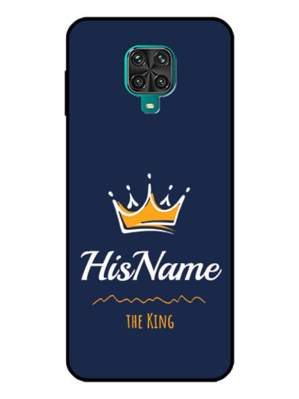 Custom Poco M2 Pro Glass Phone Case King with Name
