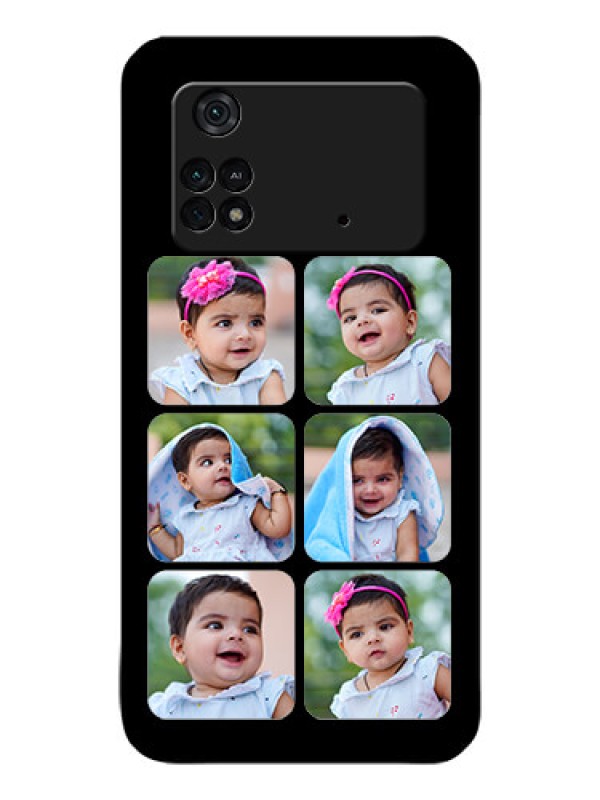 Custom Poco M4 Pro 4G Photo Printing on Glass Case - Multiple Pictures Design