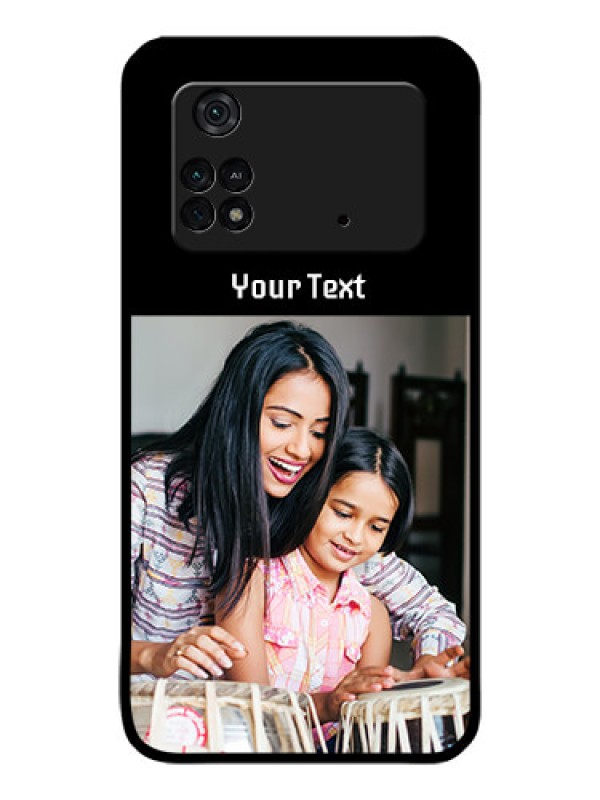 Custom Poco M4 Pro 4G Photo with Name on Glass Phone Case