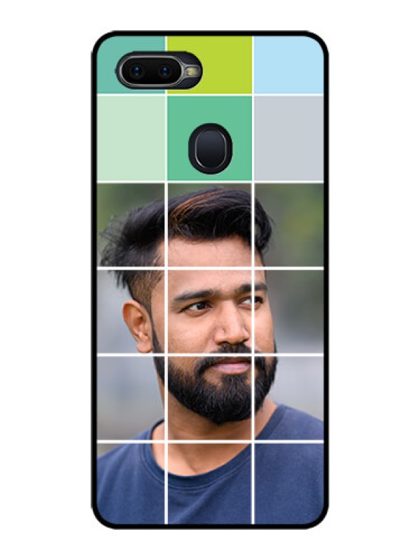 Custom Realme 2 Pro Photo Printing on Glass Case  - with white box pattern 