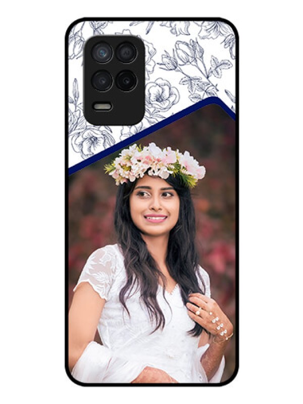 Custom Realme 8 5G Personalized Glass Phone Case - Premium Floral Design