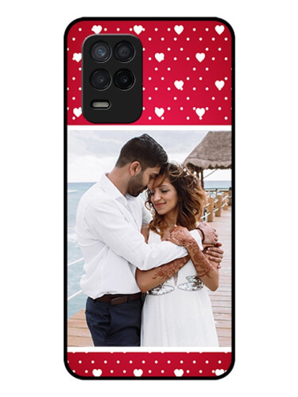 Custom Realme 8 5G Photo Printing on Glass Case - Hearts Mobile Case Design
