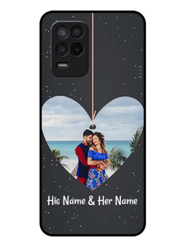 Custom Realme 8 5G Custom Glass Phone Case - Hanging Heart Design