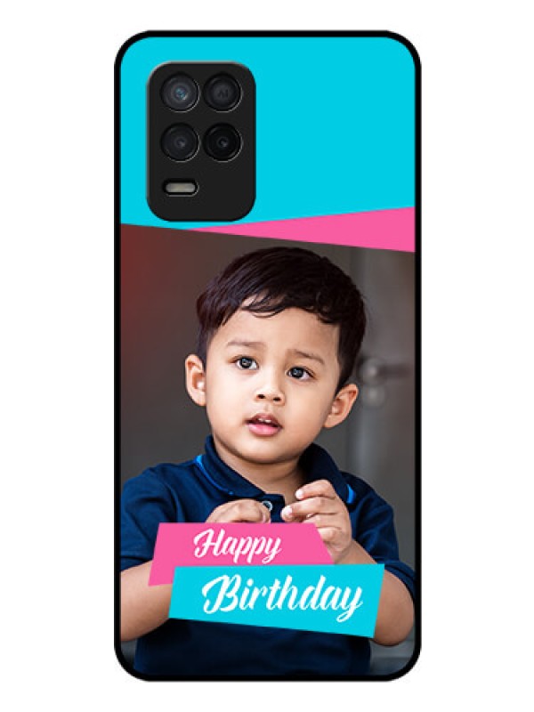 Custom Realme 8 5G Personalized Glass Phone Case - Image Holder with 2 Color Design
