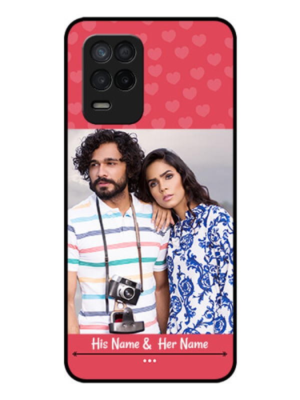 Custom Realme 8 5G Photo Printing on Glass Case - Simple Love Design
