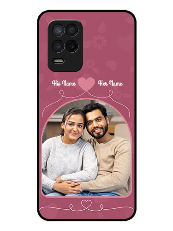 Custom Realme 8 5G Photo Printing on Glass Case - Love Floral Design