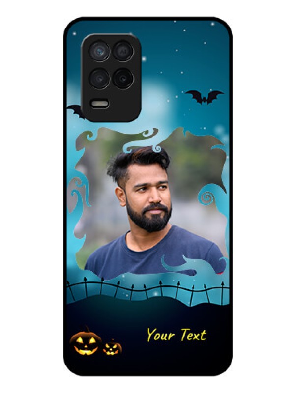 Custom Realme 8 5G Custom Glass Phone Case - Halloween frame design