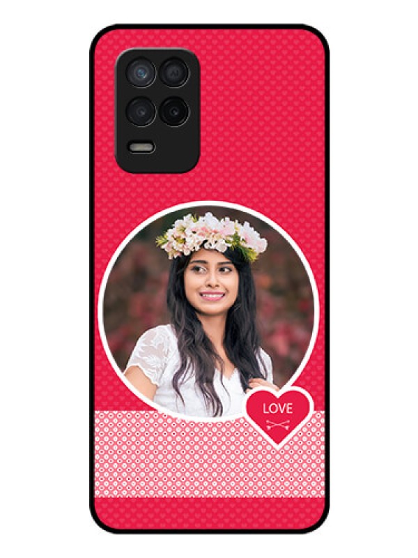 Custom Realme 9 5G Personalised Glass Phone Case - Pink Pattern Design
