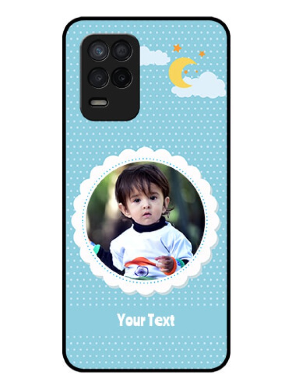 Custom Realme 9 5G Personalised Glass Phone Case - Violet Pattern Design