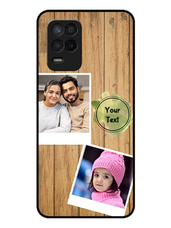 Custom Realme 9 5G Custom Glass Phone Case - Wooden Texture Design
