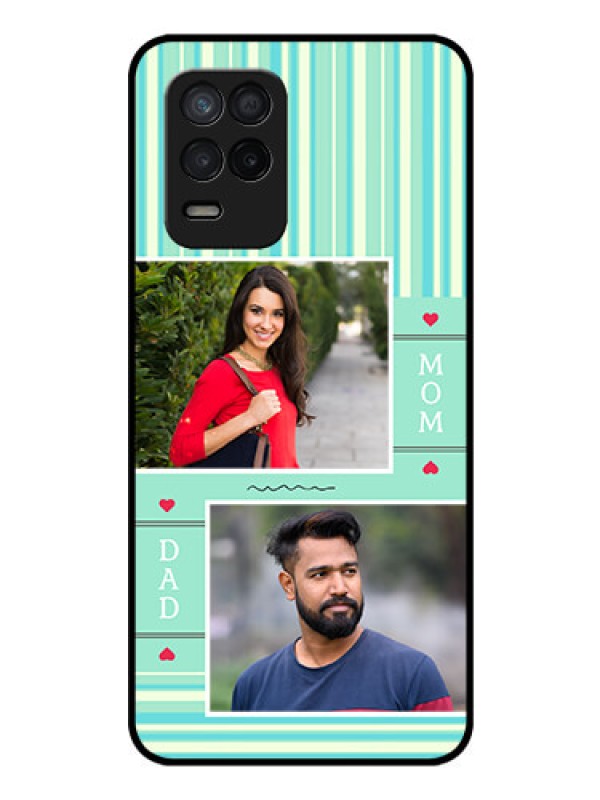 Custom Realme 9 5G Custom Glass Phone Case - Mom & Dad Pic Design