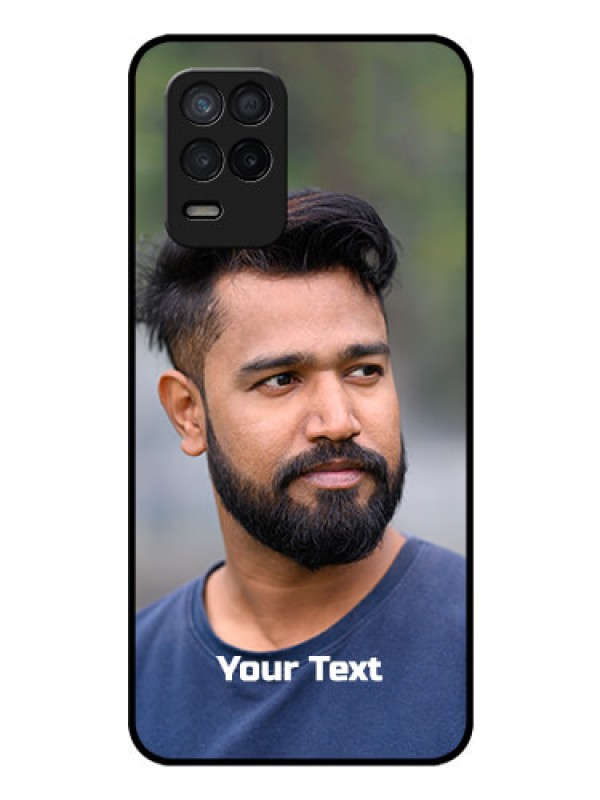 Custom Realme 9 5G Glass Mobile Cover: Photo with Text