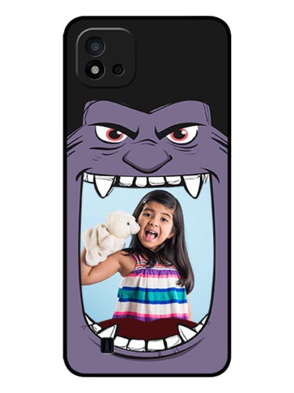 Custom Realme C20 Custom Glass Phone Case - Angry Monster Design