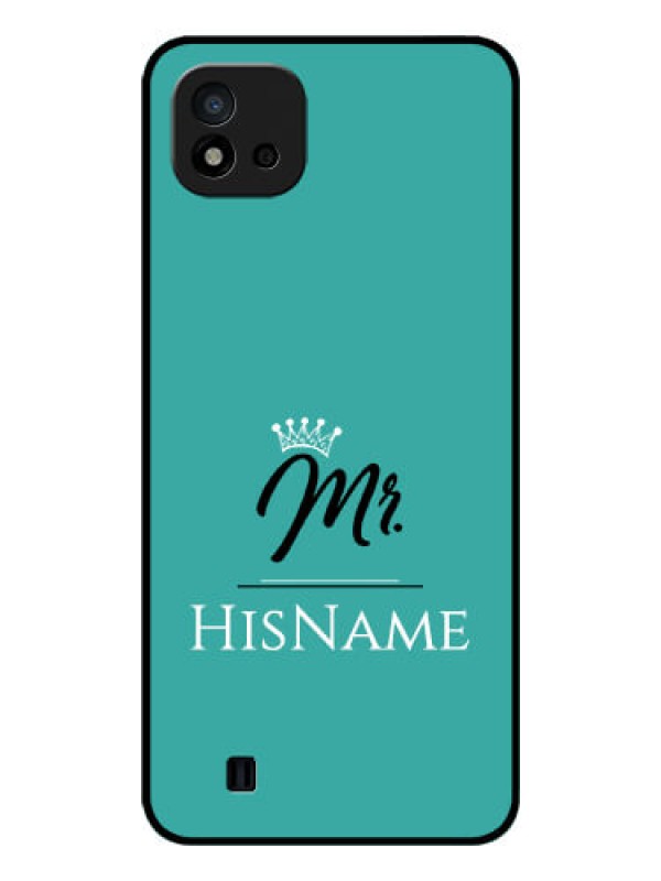 Custom Realme C20 Custom Glass Phone Case Mr with Name