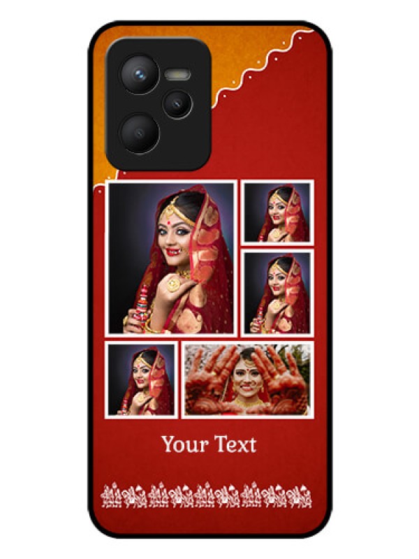 Custom Realme C35 Personalized Glass Phone Case - Wedding Pic Upload Design
