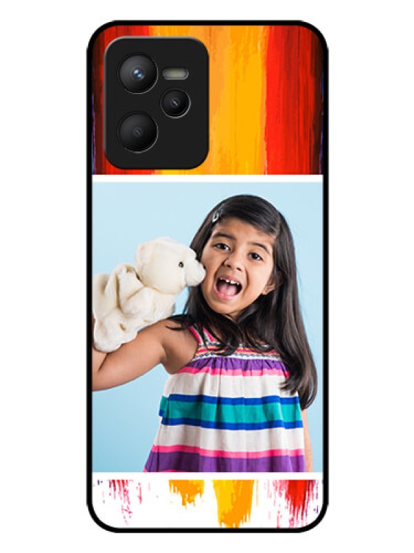Custom Realme C35 Personalized Glass Phone Case - Multi Color Design