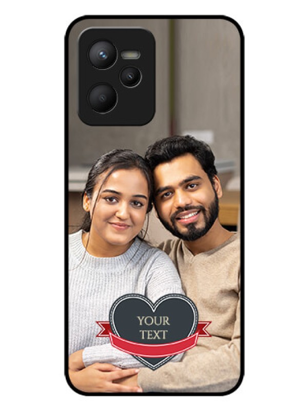 Custom Realme C35 Custom Glass Phone Case - Just Married Couple Design