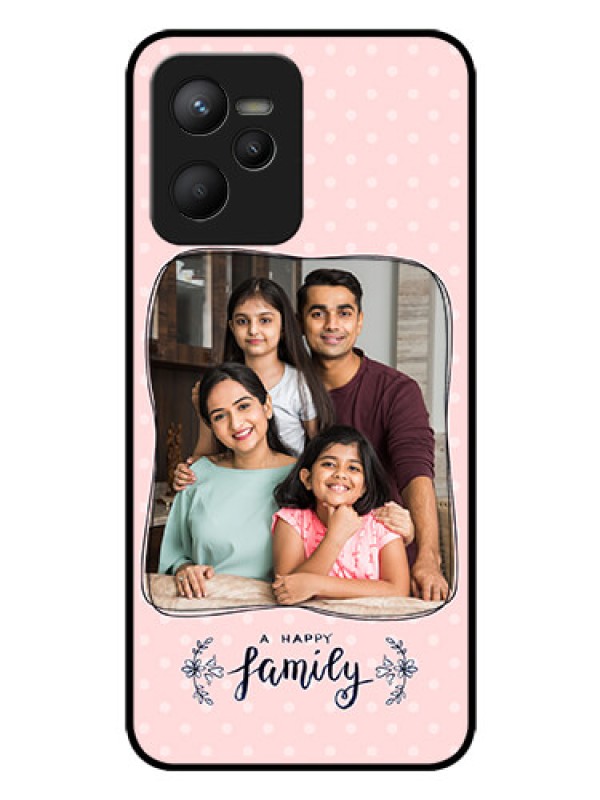 Custom Realme C35 Custom Glass Phone Case - Family with Dots Design