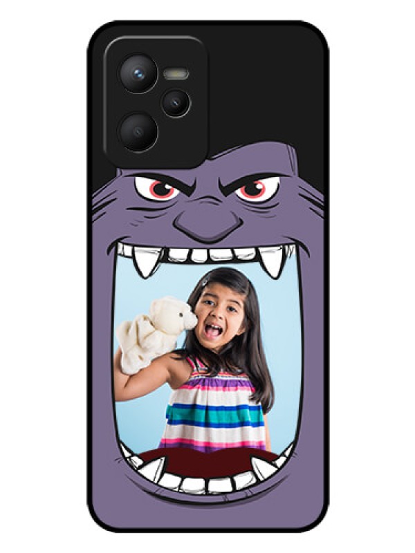 Custom Realme C35 Custom Glass Phone Case - Angry Monster Design