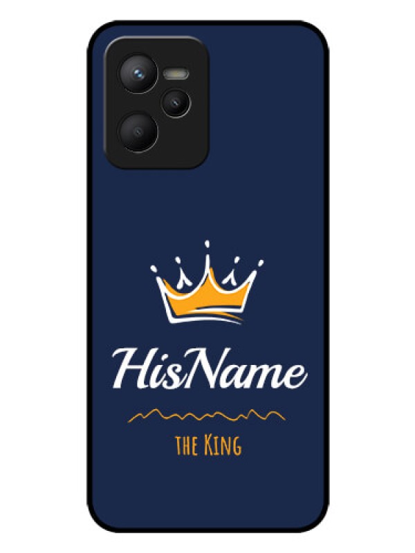 Custom Realme C35 Glass Phone Case King with Name