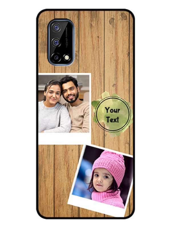 Custom Realme Narzo 30 Pro 5G Custom Glass Phone Case - Wooden Texture Design