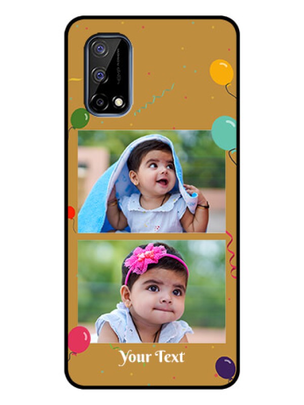 Custom Realme Narzo 30 Pro 5G Personalized Glass Phone Case - Image Holder with Birthday Celebrations Design