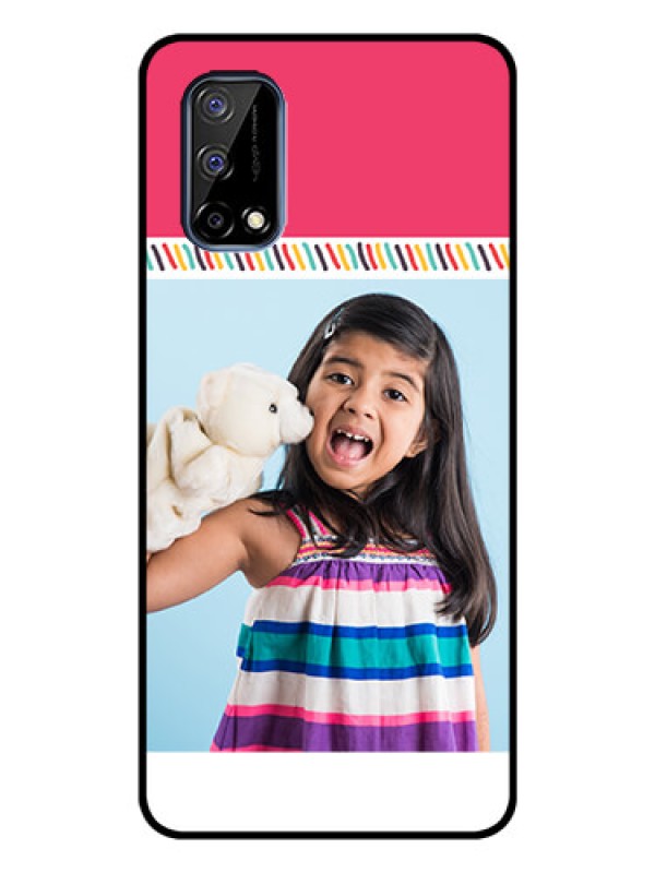 Custom Realme Narzo 30 Pro 5G Personalized Glass Phone Case - Line art design