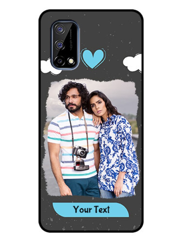 Custom Realme Narzo 30 Pro 5G Custom Glass Phone Case - Splashes with love doodles Design