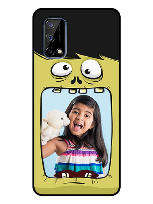 Custom Realme Narzo 30 Pro 5G Personalized Glass Phone Case - Cartoon monster back case Design