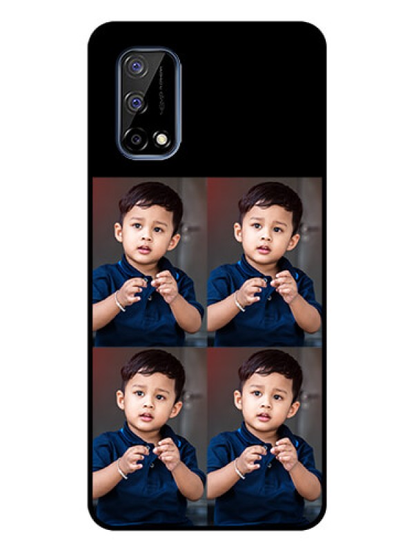 Custom Realme Narzo 30 Pro 5G 4 Image Holder on Glass Mobile Cover