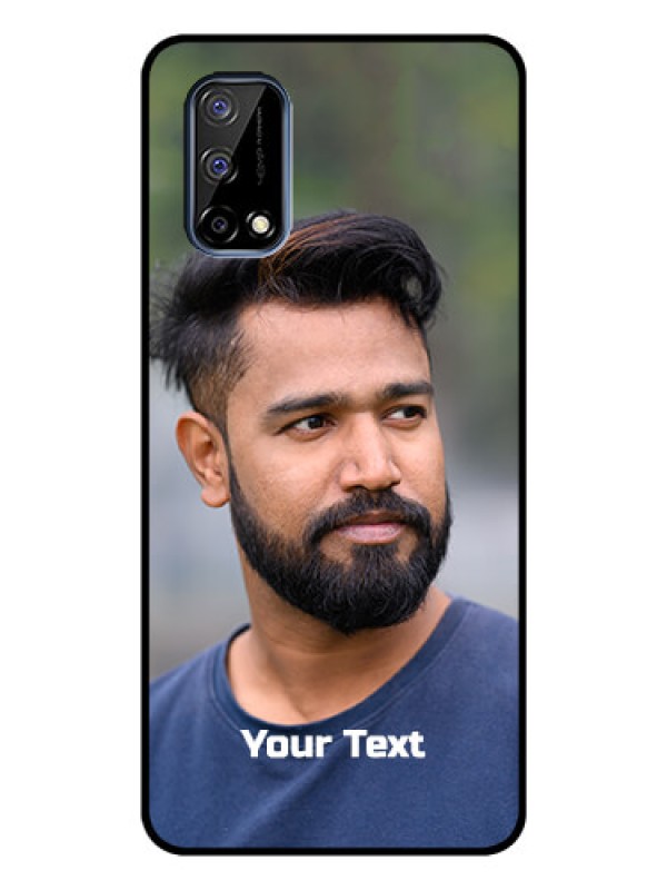Custom Realme Narzo 30 Pro 5G Glass Mobile Cover: Photo with Text